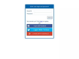 enter your login and password