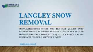langley snow removal