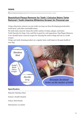 BeautyHunt Plaque Remover for Teeth | Calculus Stains Tartar Removal |