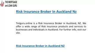 Risk Insurance Broker In Auckland Nz   Tmlguru.online