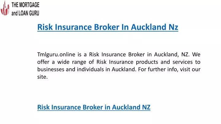 risk insurance broker in auckland nz