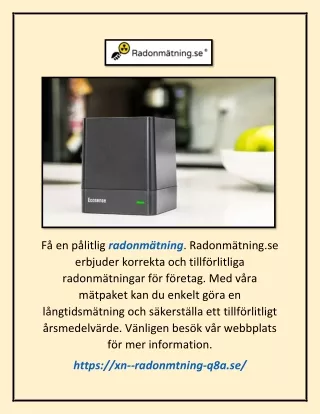 Radonmätning | Radonmätning.se