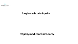 Trasplante de pelo España Medicanclinics.com......
