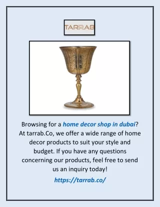 Home Decor Shop in Dubai | Tarrab.co