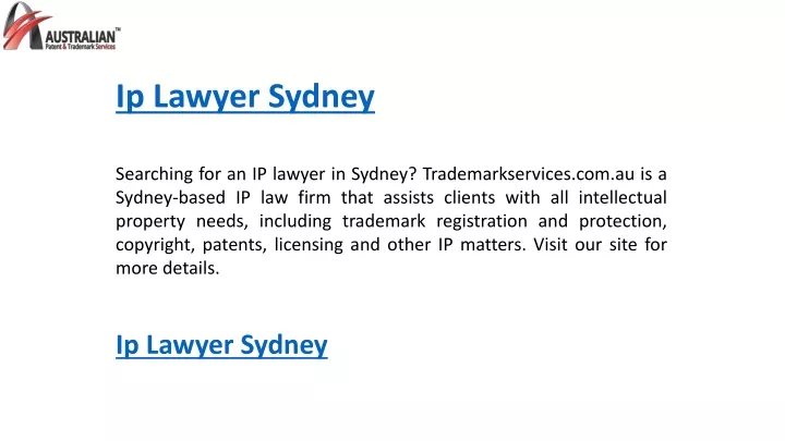 ip lawyer sydney