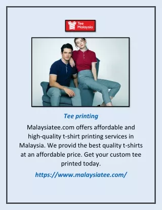 Tee Printing | Malaysiatee.com