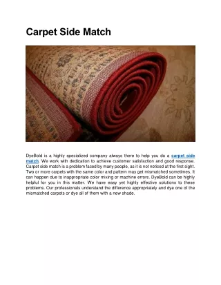Carpet Side Match