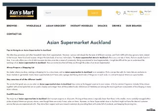 Asian Supermarket Online Auckland