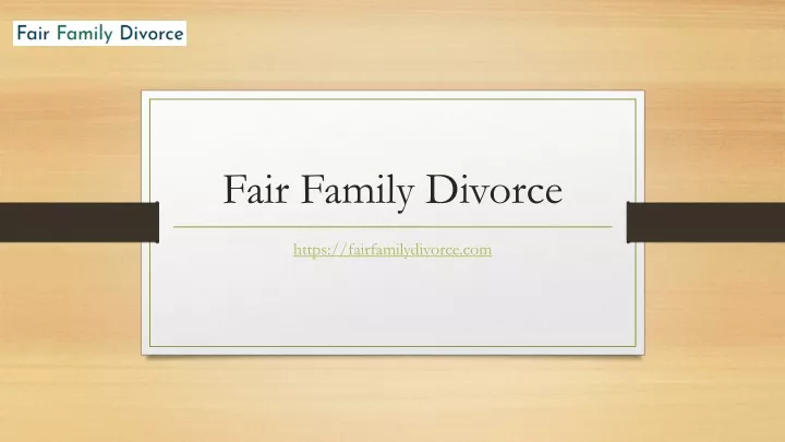 fair family divorce