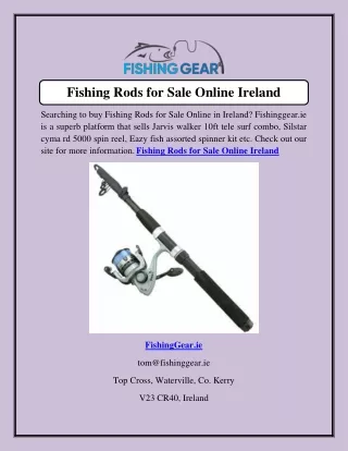 Fishing Rods for Sale Online Ireland  Fishinggear.ie