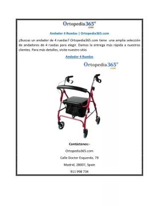 andador 4 ruedas ortopedia365 com