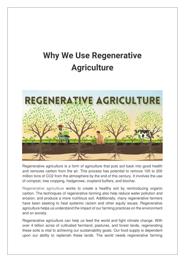 PPT - Why We Use Regenerative Agriculture PowerPoint Presentation, free ...