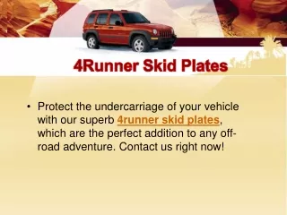 4Runner Skid Plates