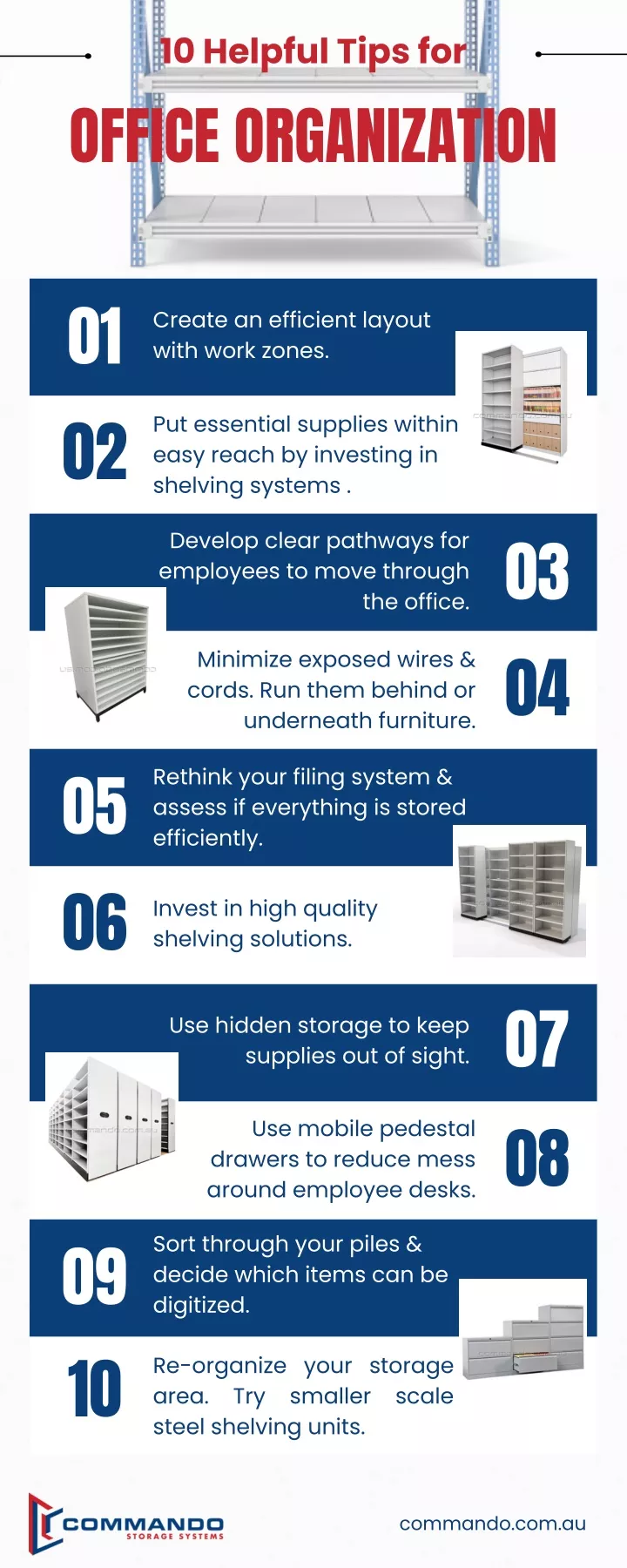 10 helpful tips for office organization