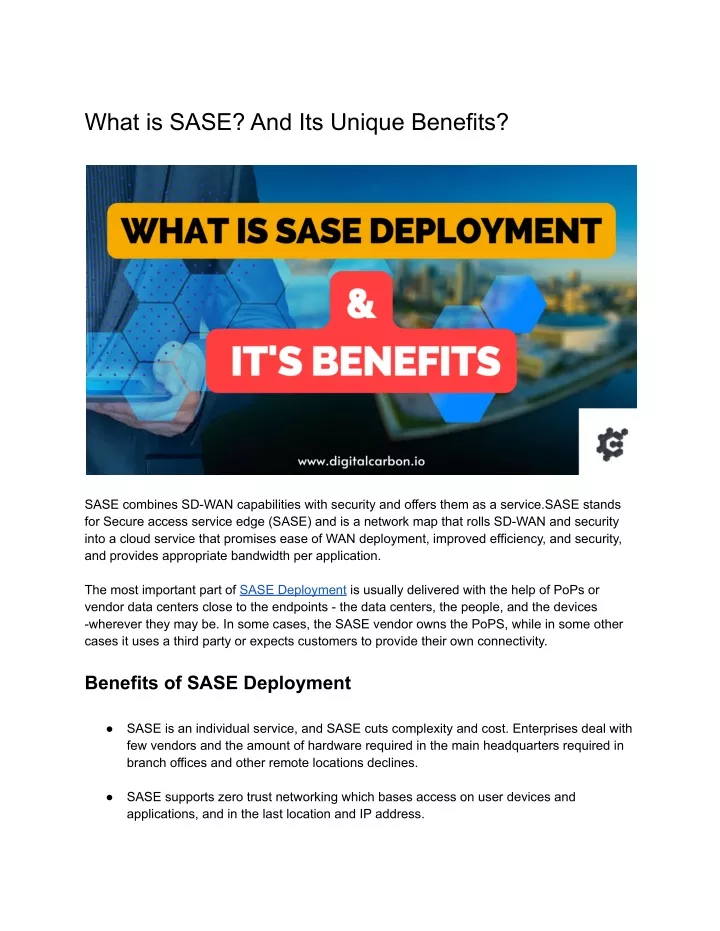 what is sase and its unique benefits