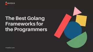 the best golang frameworks for the programmers
