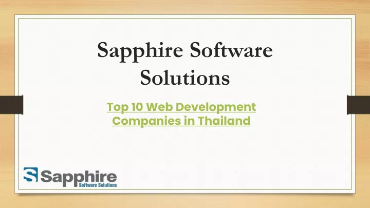 sapphire software solutions