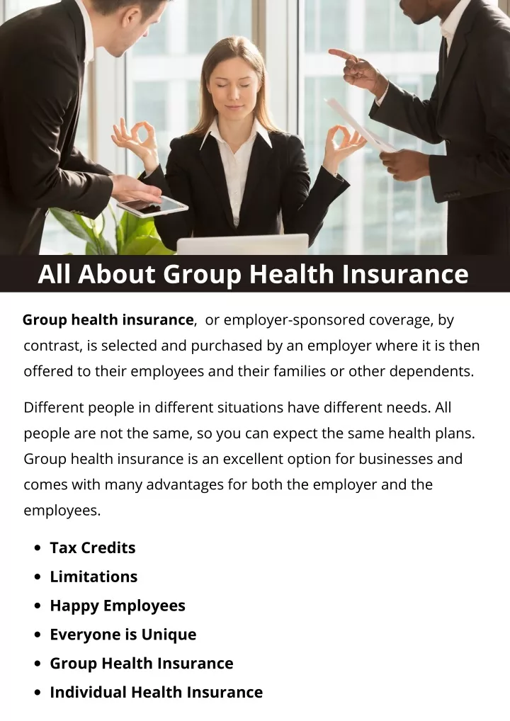 all about group health insurance
