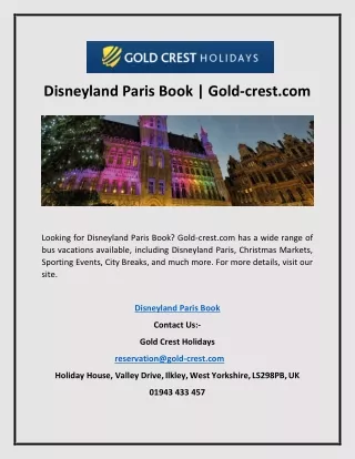 disneyland paris book gold crest com