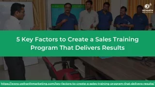5 Key Factors to Create a Sales Training Program That Delivers Results