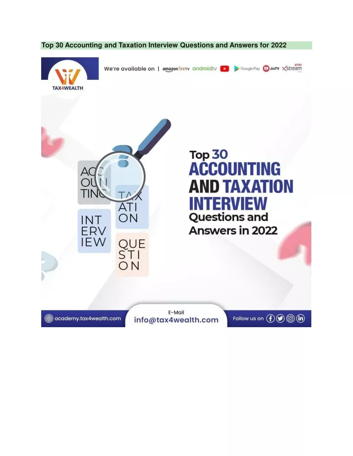 top 30 accounting and taxation interview