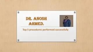 Dr Anosh Ahmed