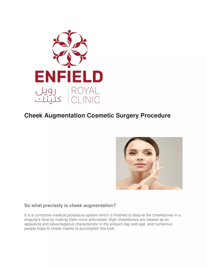 cheek augmentation cosmetic surgery procedure