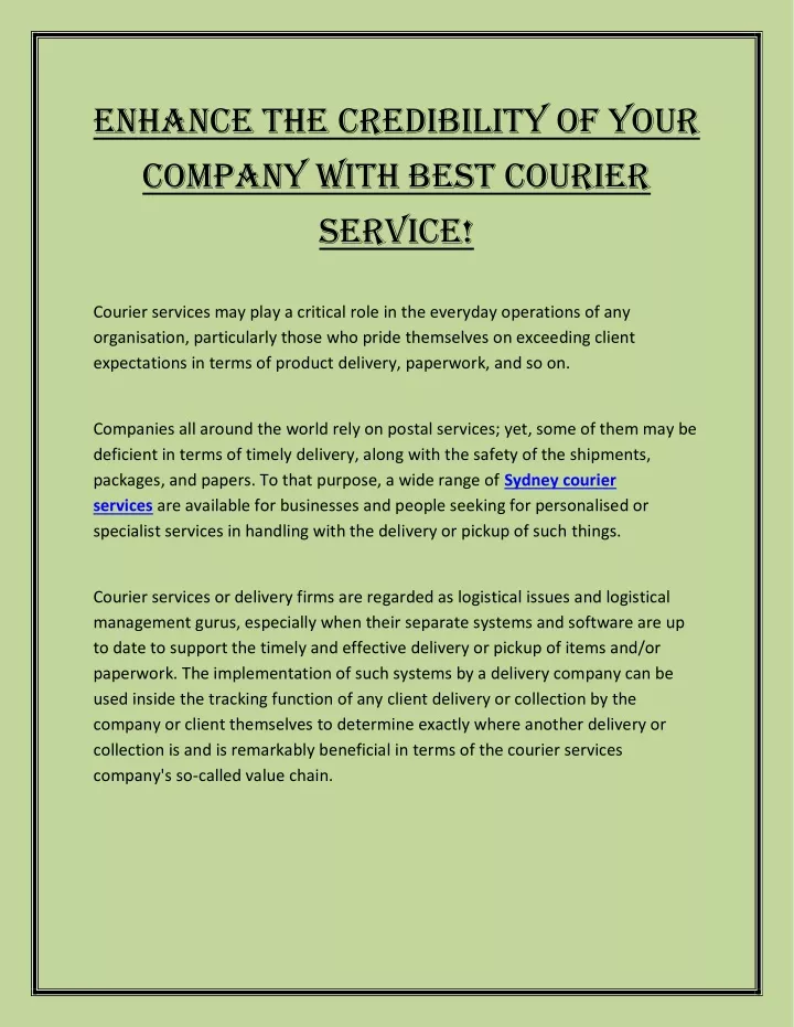 enhance the credibility of your company with best