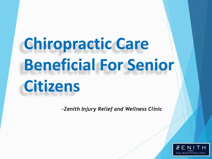 chiropractic care beneficial for senior citizens