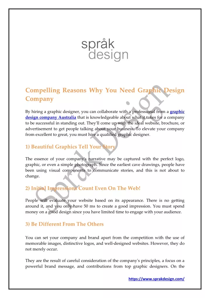 compelling reasons why you need graphic design