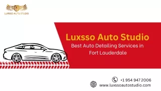 luxsso auto studio best auto detailing services
