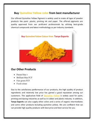 buy quinoline yellow