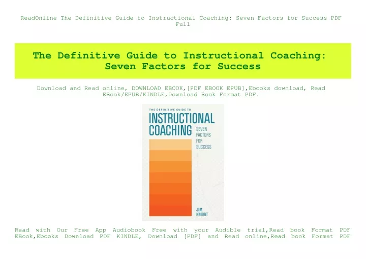 PPT - ReadOnline The Definitive Guide To Instructional Coaching Seven ...