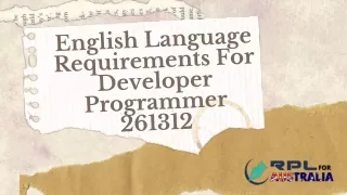 English Language Requirements For Developer Programmer 261312