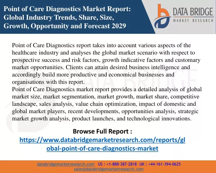 point of care diagnostics market report global