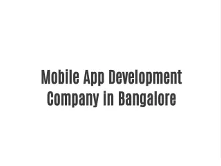 mobile app development company in bangalore