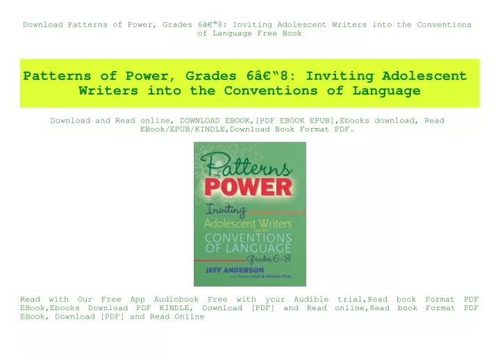 download patterns of power grades 6 8 inviting