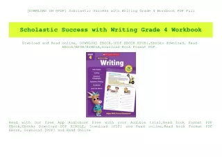 [DOWNLOAD IN @PDF] Scholastic Success with Writing Grade 4 Workbook PDF Full