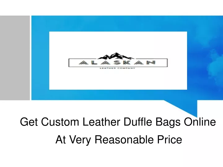 get custom leather duffle bags online