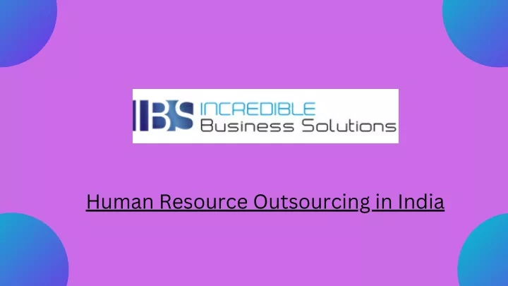 human resource outsourcing in india