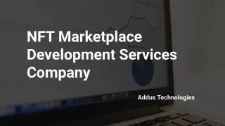 NFT Marketplace Development  Services Company