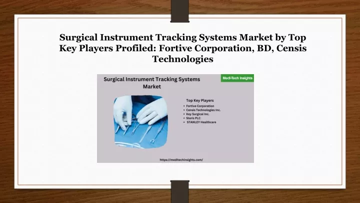 surgical instrument tracking systems market