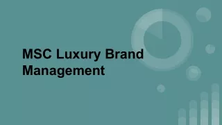 MSC Luxury Brand Management
