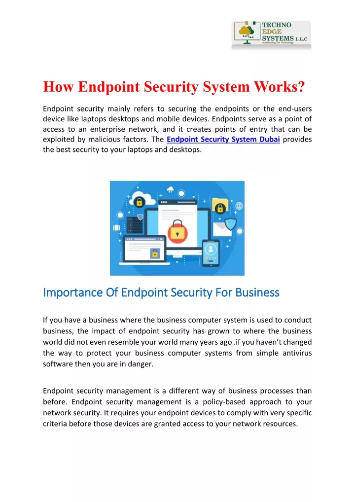 how endpoint security system works