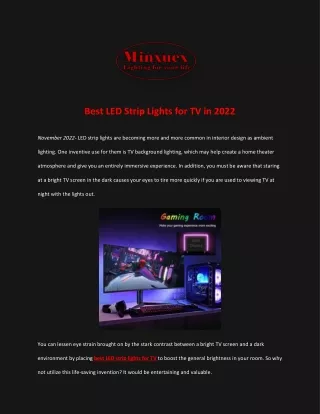 Best LED Strip Lights for TV in 2022