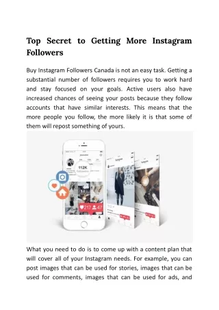 Top Secret to Getting More Instagram Followers