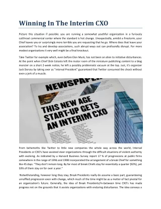 winning in the interim cxo