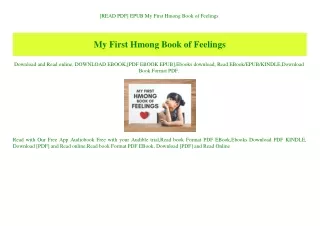 [READ PDF] EPUB My First Hmong Book of Feelings (READ PDF EBOOK)