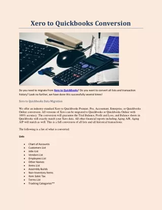 Xero to Quickbooks Conversion
