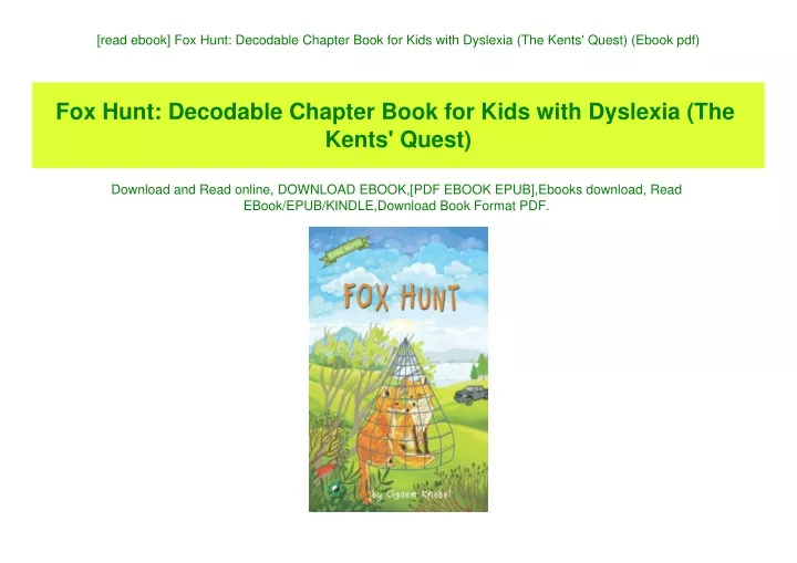 read ebook fox hunt decodable chapter book